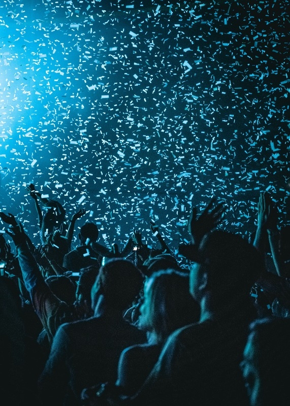 An explosion of confetti